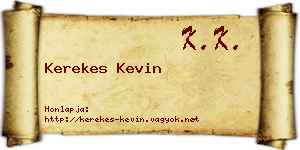 Kerekes Kevin névjegykártya